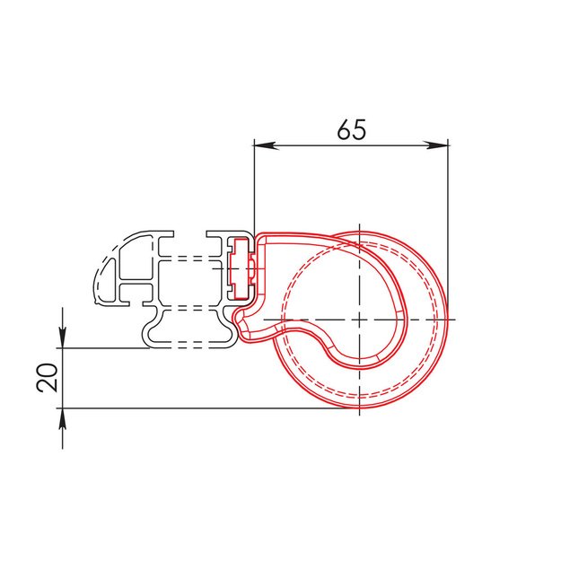 Nordrive KP-0 krovinio volas Kargo-Plus skersiniams, 64 cm