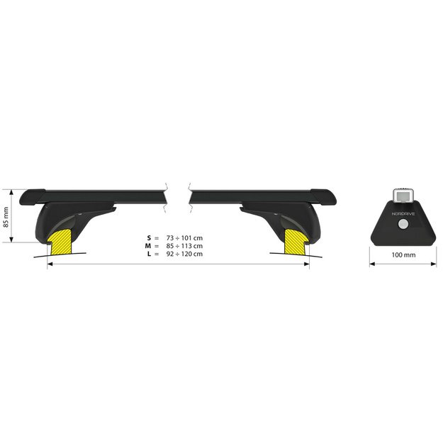 Nordrive Quadra In-Rail Toyota RAV4 nuo 2026 m.